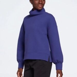 Calia Royal Purple Textured Cloud Knit Turtleneck Pullover Sweater Size